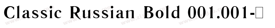 Classic Russian Bold 001.001字体转换